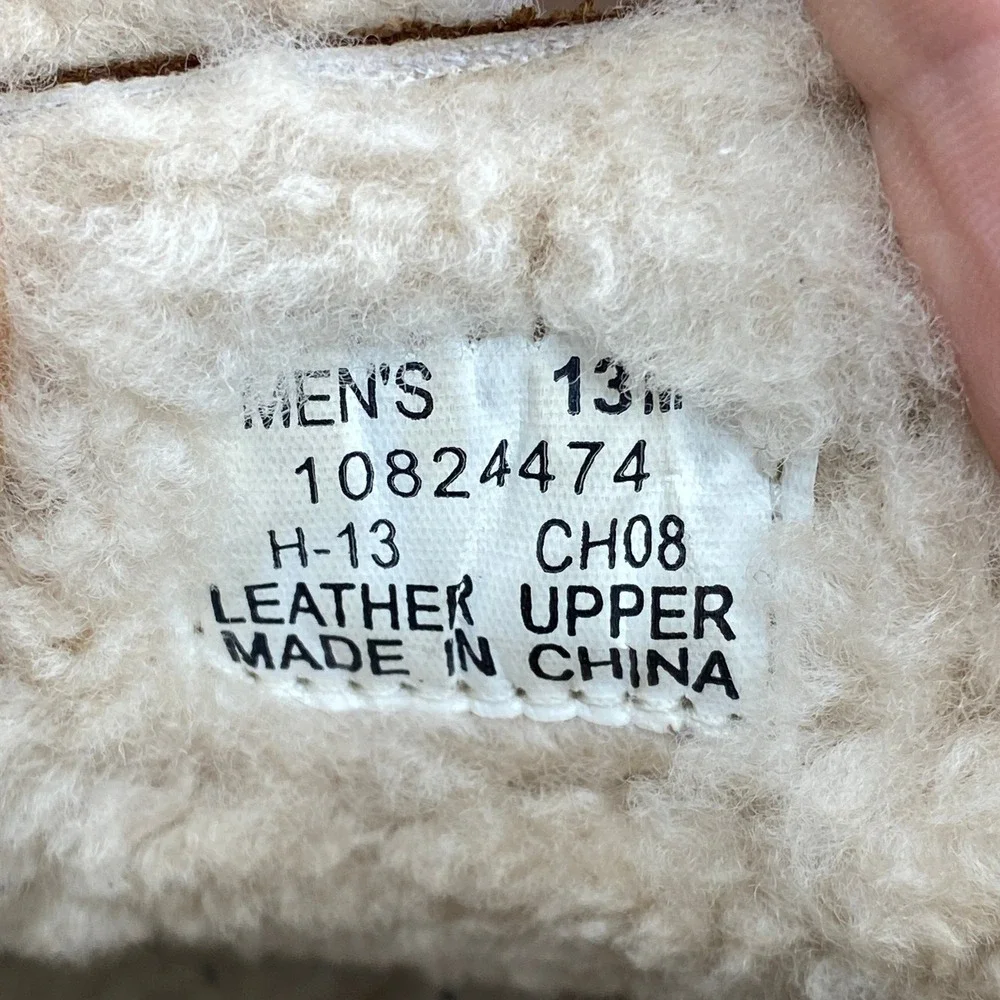 Sperry Top-Sider Chukka Boat Shoes Mens 13 Brown Shearling Lined Leather Boots